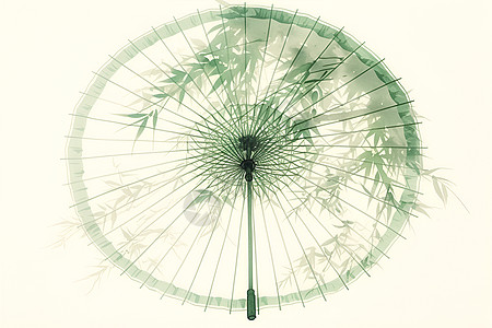 墨竹中式雨伞图片