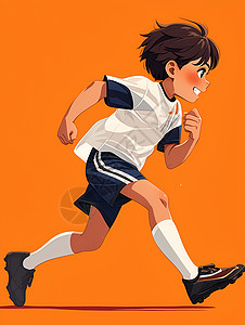 奔跑的可爱男孩图片