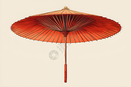 一把红色的伞图片