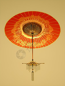 古典中式竹纹伞图片