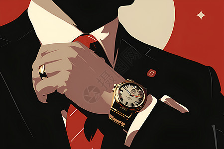 绅士的手表图片