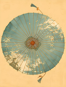 中式油纸伞背景图片