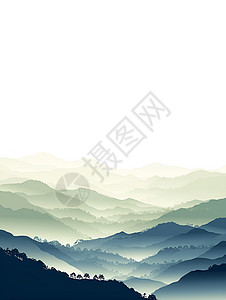 层层叠叠的山脉美景图片