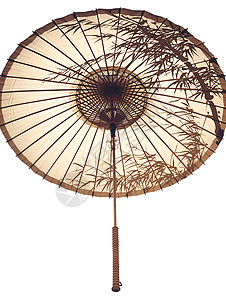 竹纹油纸伞图片