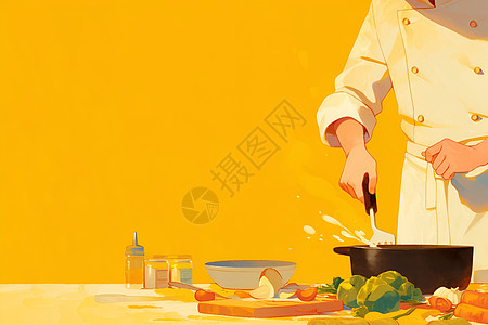 正在做饭的厨师图片