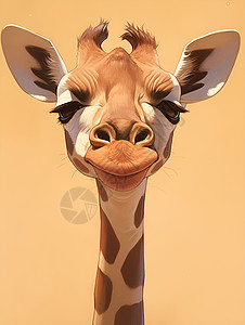 长睫毛的长颈鹿图片