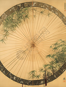 精巧的竹纹油纸伞图片