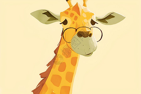 戴着眼镜的长颈鹿图片