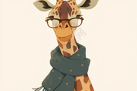 活泼时尚的长颈鹿图片