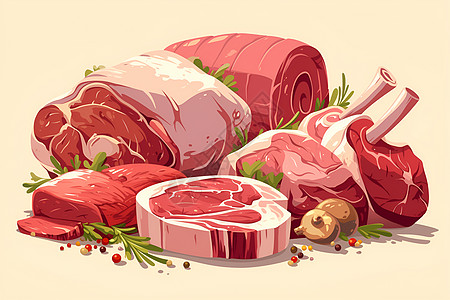 肉类食品展示图片