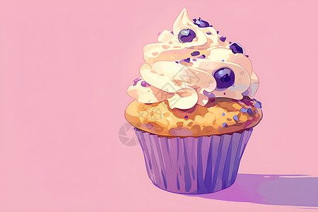 奶油蓝莓蛋糕图片