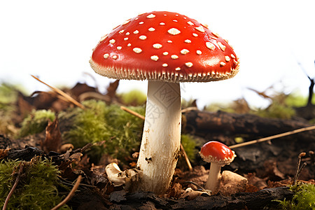 奇幻红点蘑菇图片