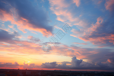 夕阳的美景图片