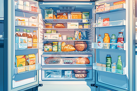 冰箱保鲜的食物图片