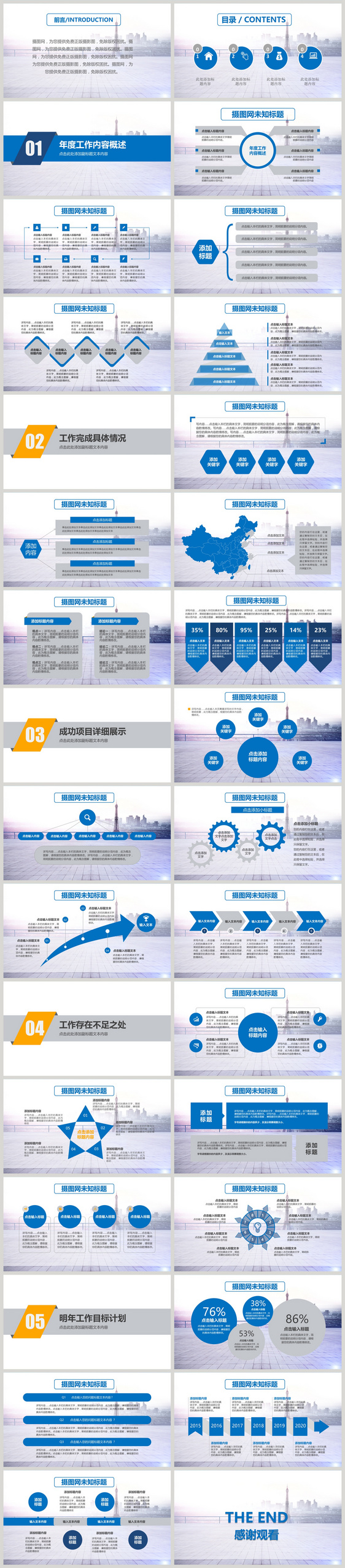 年终总结报告PPT模板