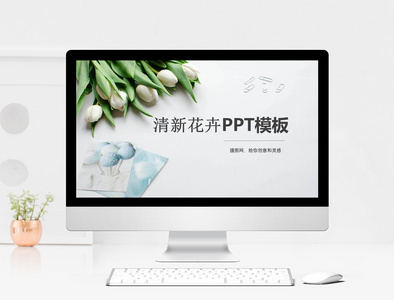 清新花卉PPT模板图片