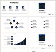 蓝色简约演讲PPT模板ppt文档