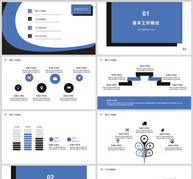 蓝色商务风工作总结PPT模板ppt文档