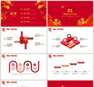 年终总结企业年会红色喜庆PPT模板ppt文档