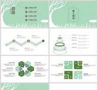 清新绿色环保宣传讲座PPT模板ppt文档