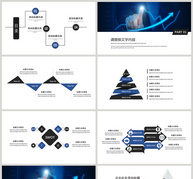 蓝色科技财务部汇报PPT模板ppt文档