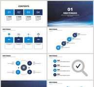 蓝色商务科技信息工作汇报PPT模板、ppt文档