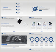 蓝色简约商务报告PPT模板ppt文档