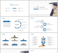 蓝色简约学术报告PPT模板ppt文档