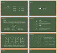 黑板墙背景论文答辩PPT模板ppt文档
