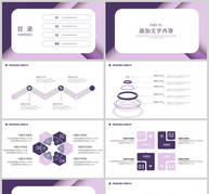 经典紫色职业规划PPT模板ppt文档