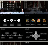 黑色主题餐厅商业计划书PPT模板ppt文档