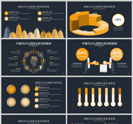 金色信息可视化图表集ppt文档