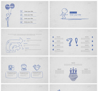 创意手绘风商务汇报演讲PPT模板ppt文档