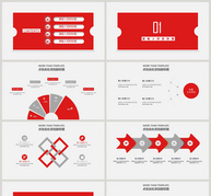 红色简约商务通用PPT模板ppt文档