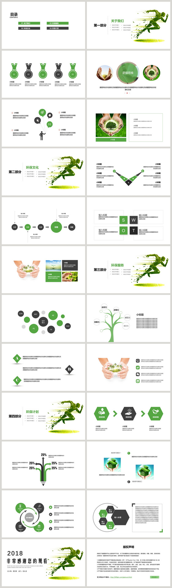 绿色环保宣传计划PPT模板