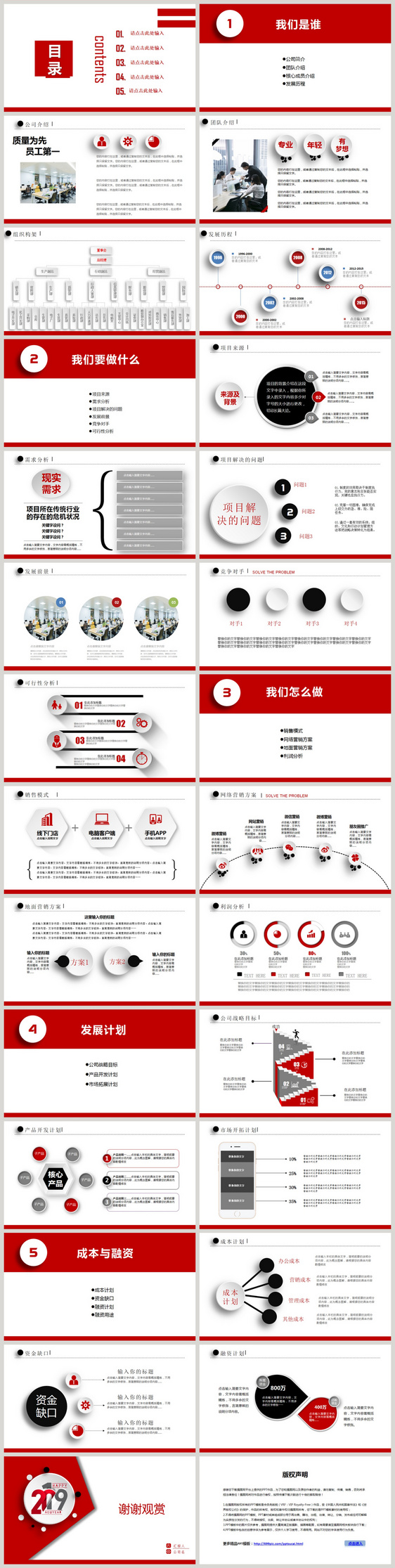 2019商业计划书PPT模板