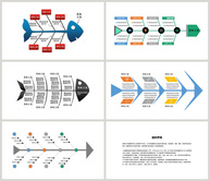 鱼骨图PPT图表合集ppt文档