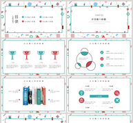 创意孟菲斯风毕业答辩PPT模板ppt文档