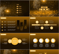 黑金风工作汇报PPT模板ppt文档