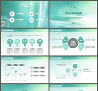 绿色简约商务汇报PPT模板ppt文档
