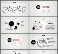 黑白风格简约商务汇报PPT模板ppt文档
