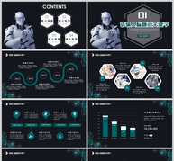 人工智能年中总结PPT模板ppt文档