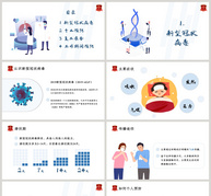 预防新冠状病毒感染PPT模板ppt文档