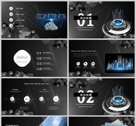 黑色科技人工智能PPT模板ppt文档
