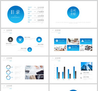 蓝色简约企业介绍PPT模板ppt文档