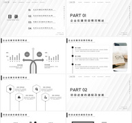 极简风商务企业年度总结汇报PPT模板ppt文档