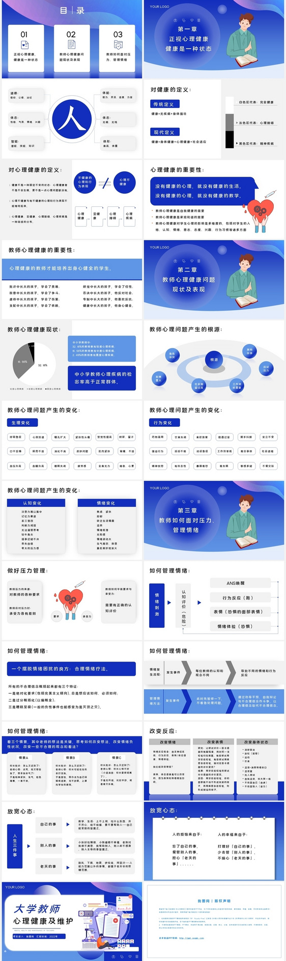 大学教师心理健康及维护PPT模板