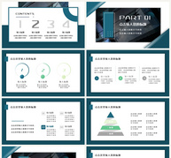 绿色商务简约风工作汇报PPT模板ppt文档