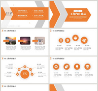橙色商务通用部门工作述职报告PPT模板ppt文档