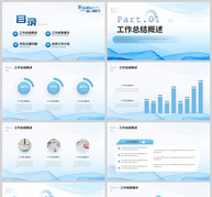 蓝色流体简约风不忘初心奋力前行工作总结汇报PPT模板ppt文档